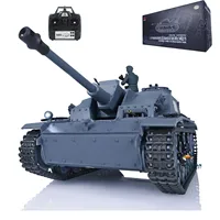 In Stock Heng Long HL 1/16 German Stug III RTR RC Tank 7.0 Plastic 3868 Machine Gun Smoking Remote Control Military Car Toys 2