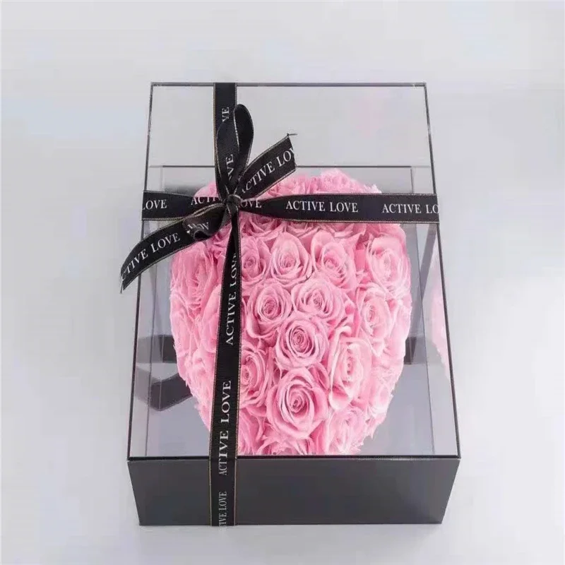 

Valentine Gift Heart Box Preserved Flower Heart Rose Love Present