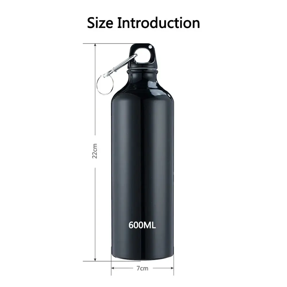 Water Bottles 600mL for Hiking Travel Outdoor Sports with Carabiner