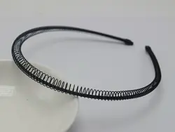 Stylish Unisex Black Metal Wire Wave Headbands - Set of 5 Hair Accessories (4)
