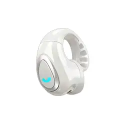 Bluetooth Wireless Open - Ear Ear - Clip Headphone with HIFI Stereo Sound (White)
