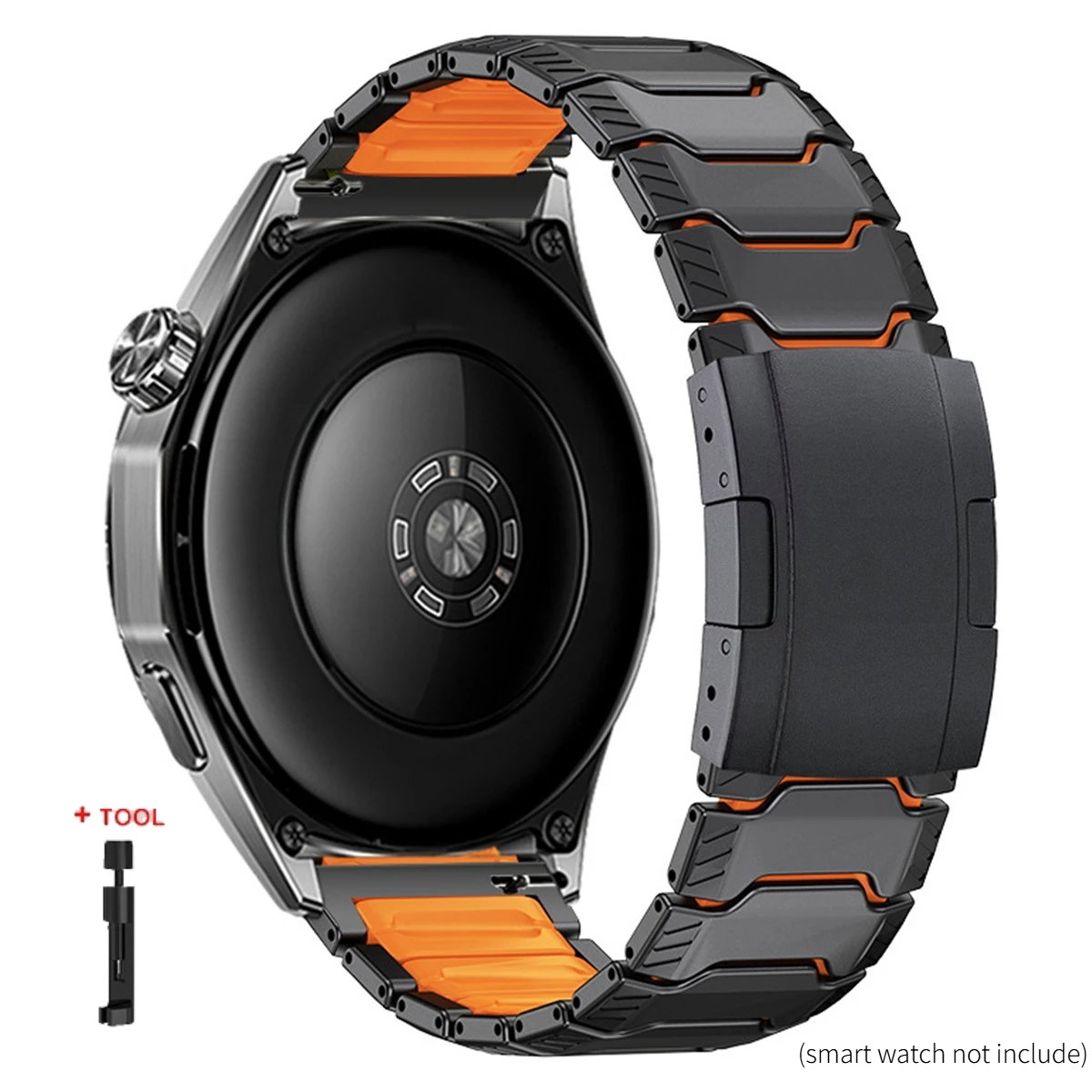 Premium 22mm Titanium & Silicone Watch Strap Bracelet