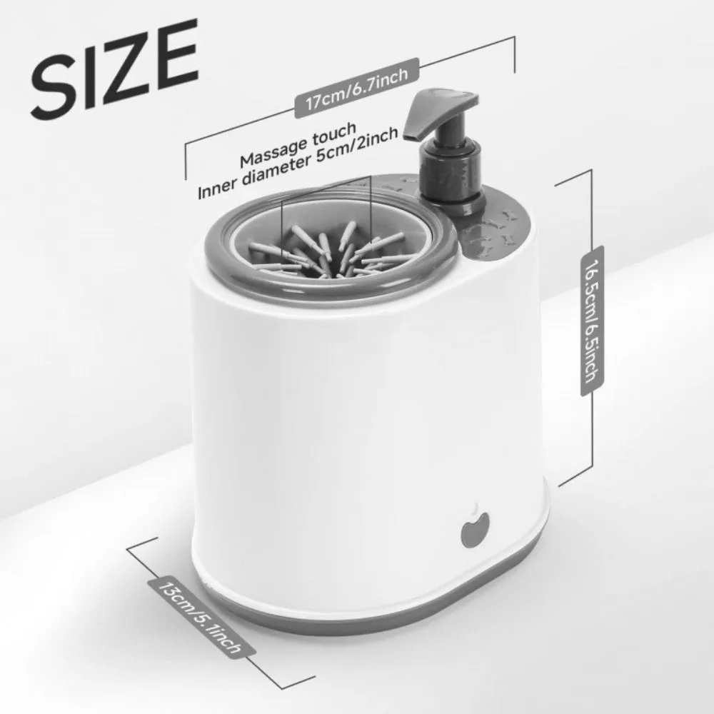 2 in 1 Automatic Pet Foot Washer Detachable Silicone Pet Paw Washing Cup with Soap Dispenser Quickly Wash Pet Paw Washer