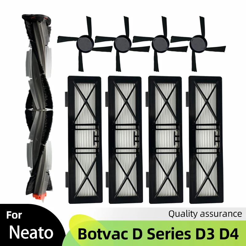 Escova Lateral Principal Filtro Hepa para Neato Botvac d Série d3 d4 d5 d6 d7 d9 D10 D70e D75 D80 D85 Robô Aspirador de pó Peças de Reposição