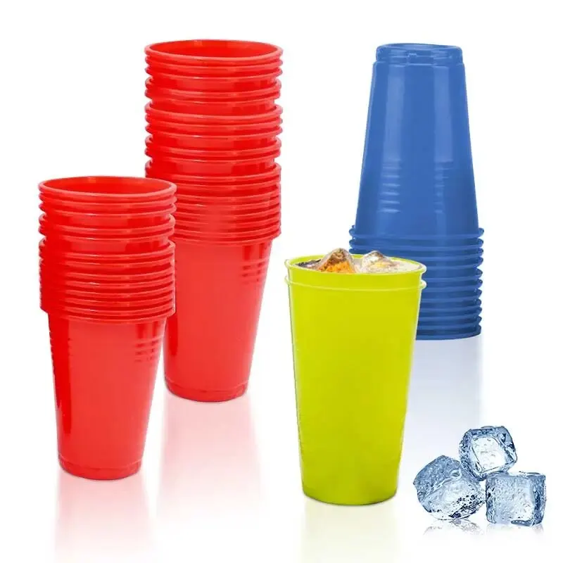 100pcsDisposablePlasticCupsEverydayUseSturdyPlasticPartyCupsForAllOccasions