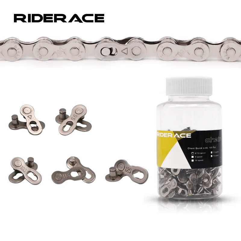 

100 Pairs Bicycle Chain Link Connector Joints Magic Buttons 6/7/8/9/10/11/12 Speed Quick Release Bike Chain Connector Lock Set