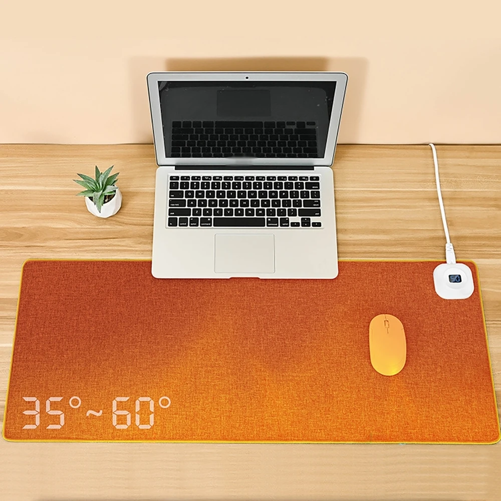 Large Adjustable Heating Mouse Pad with Rapid Heating and 4-Hour Auto Shut-Off - Winter Comfort Edition (80x33cm)