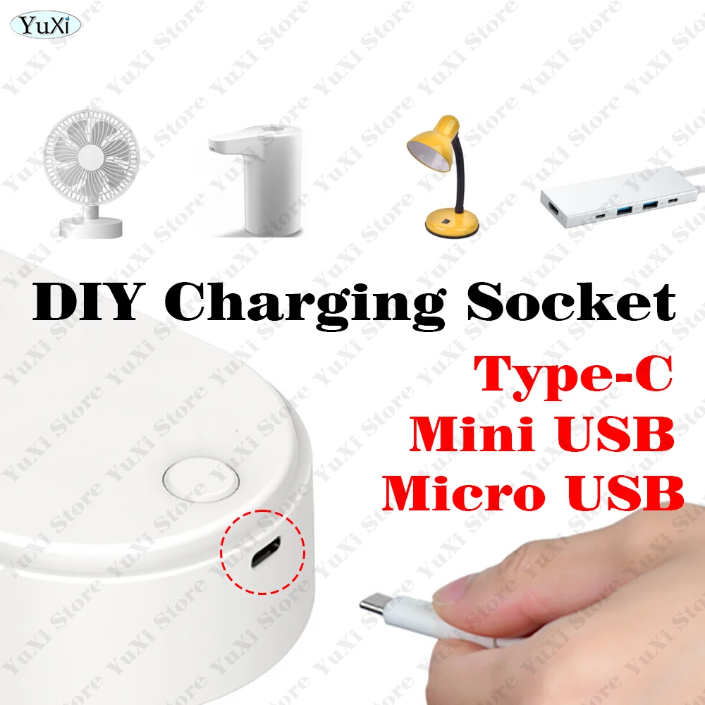 2-50pcs 2A 마이크로 USB 잭 3.1 Type-C 암 커넥터 충전 포트 미니 USB 소켓 솔더 와이어 나사 고정 플레이트 5V PH2.0