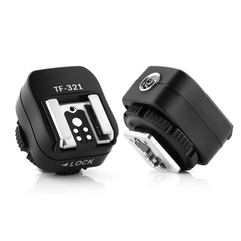 Flashing Hot Shoe TF321 Flashing Hot Shoe Sync Adapter with PC Sync Port Dedicated for DSLR Mount Camera Accessorie