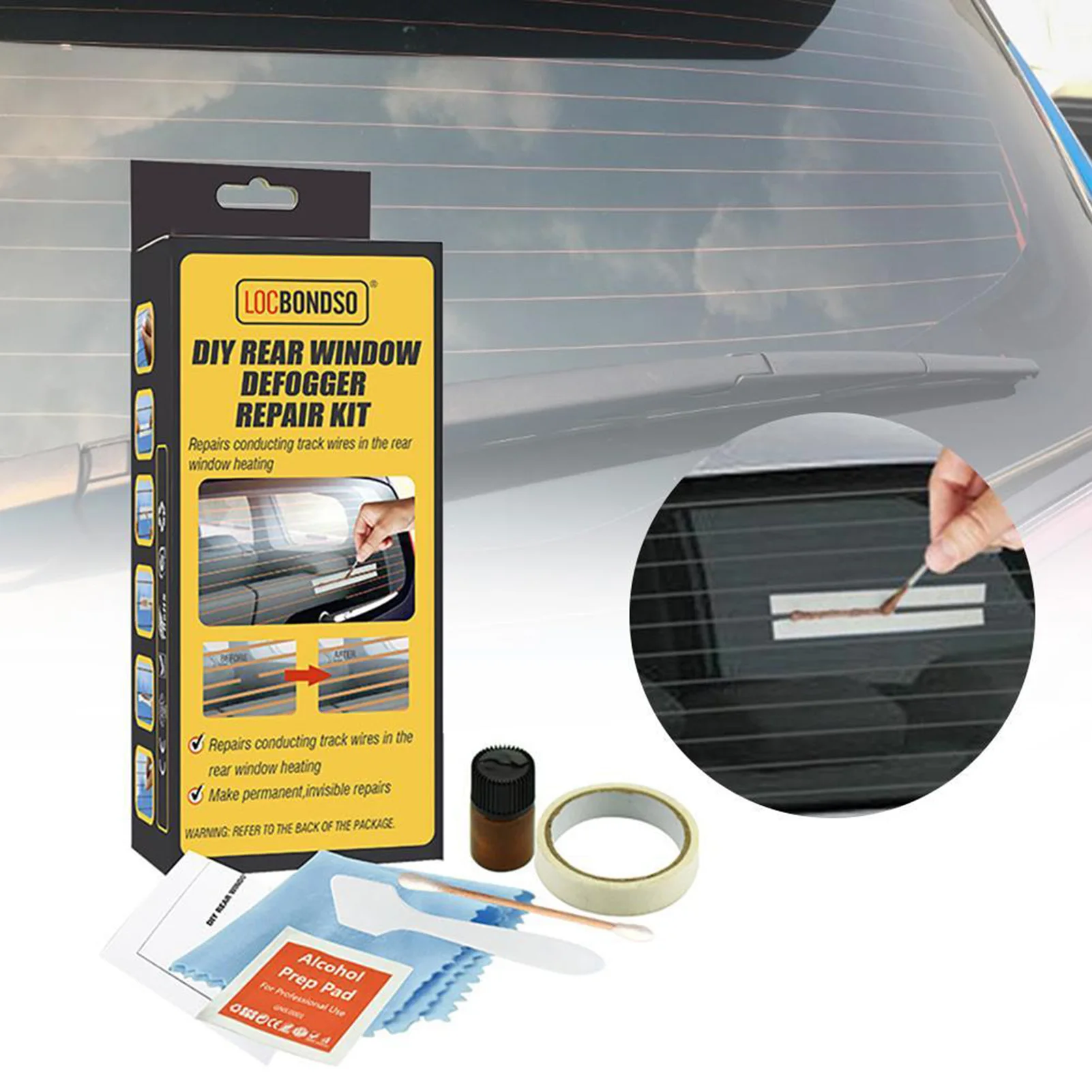 CarRearWindowDefoggerRepairKitCarCareDIYQuickRepairDefroster