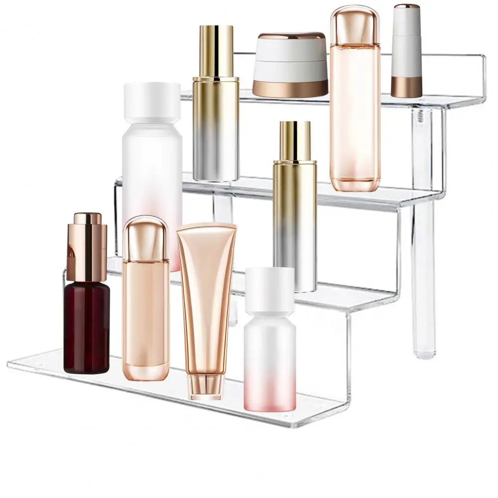 

Cosmetic Display Stand Multi-layered Transparent Desktop Storage Rack for Perfume Detachable Organizer Stand with Great Load