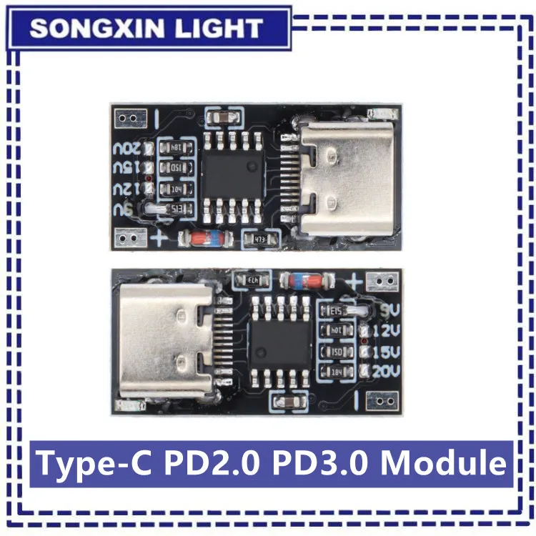 SX Typ-C PD2.0 PD3.0 9V 12V 15V 20V Schnellladungs-Trigger-Detektor USB-Boost-Stromversorgungsmodul Ladeplatine – Detail 3