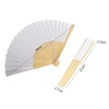 1-50pcs DIY Paper Bamboo Folding Fan Adults Children's Calligraphy Painting Practice Blank White Folding Fan Wedding Gifts 4
