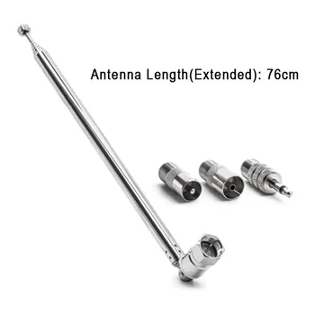 Adattatore per antenna radio FM DAB retrattile Ricevitore AV HiFi Mini sistema Lunghezza antenna Connettore F-maschio Accessori radio