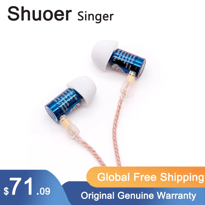 

Shuoer Singer | 8mm Dynamic Magnetostatic Driver Hybrid Iem Headphones With Tuning Nozzle And 4n Copper 2.5mm Balanced Cable