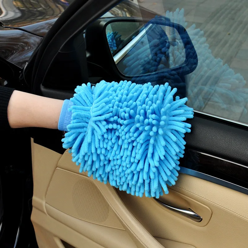 Gant Microfibre Voiture, 2 Pièces Gants De Lavage, Gant De Lavage De  Voiture pour Le Nettoyage des Voitures, Entretien des Voitures (Bleu)