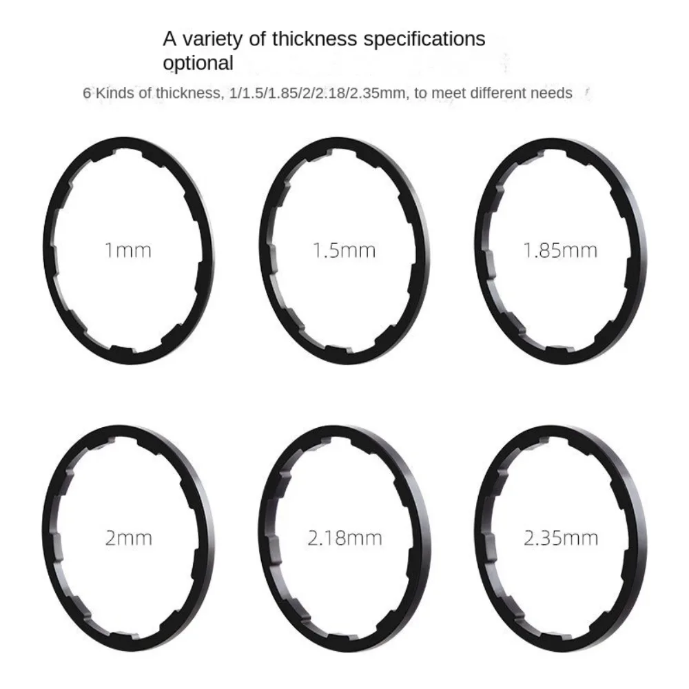 자전거 허브 와셔 1/1.5/1.85/2/2.18/2.35mm 알루미늄 합금 자전거 플라이휠 허브 스페이서 로드 바이크 MTB 바텀 브래킷 스페이서