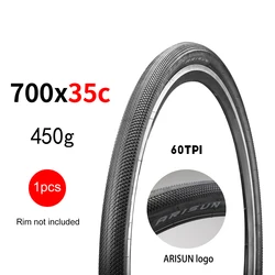 Chaoyang ARISUN Anti - Puncture Yellow Edge Gravel Cycling Tire - 700C Road Bike 60TPI (AR 700x35C wire BK)