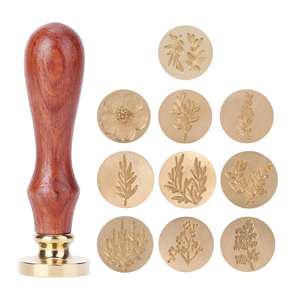 Wax Seal Stamp Plant Seal Flower Retro Antique Scrapbooking Wedding Decorative Invitation Cards