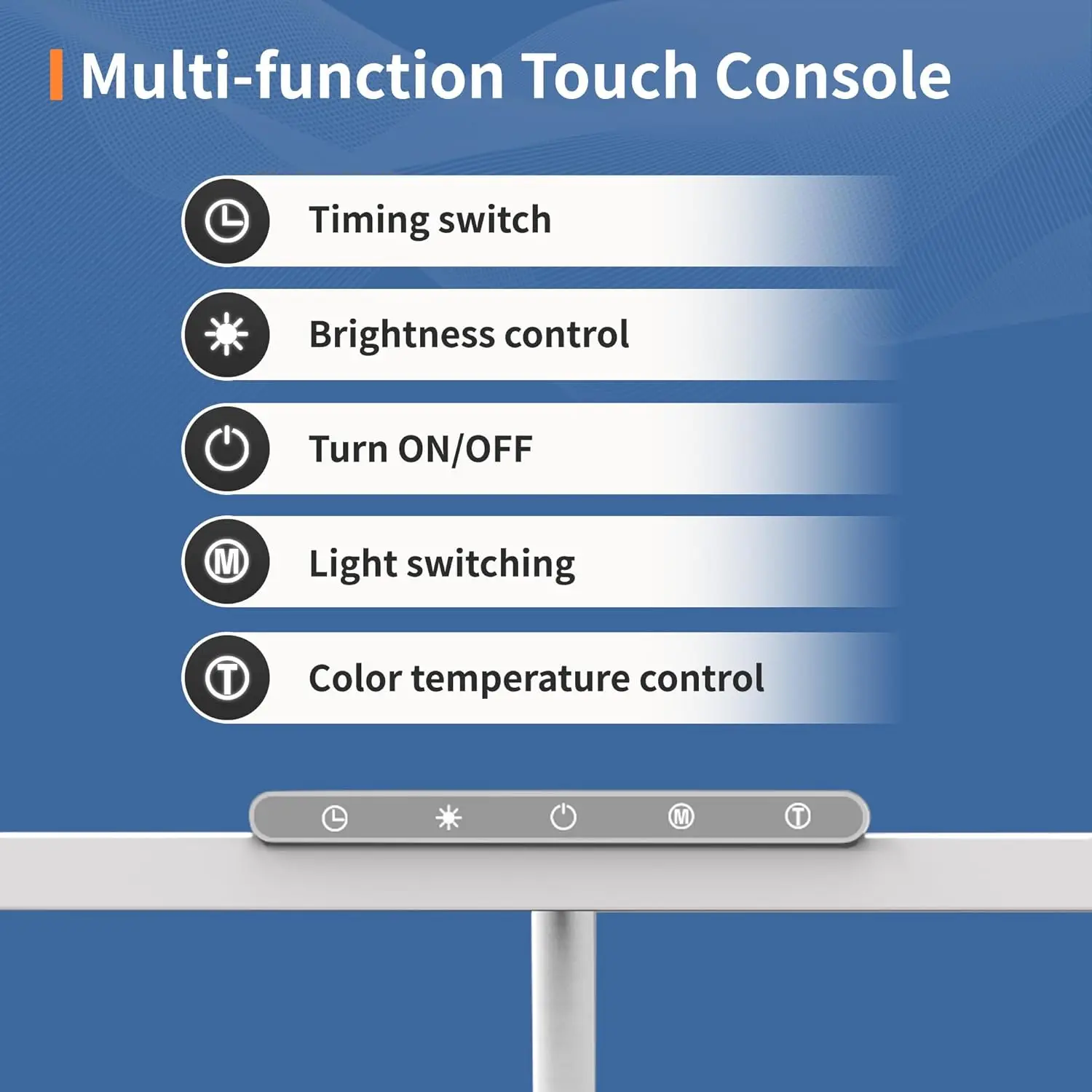 Desk Lamp, 3 Colors Stepless Dimming LED Desk Lamps for Home Office Adjustable Memory Desk Light with Clamp Touch Control 4