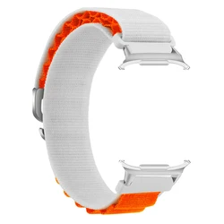 Alpine Loop Strap - Sport Nylon Watchband - Watch 7 Ultra 47mm (White orange)