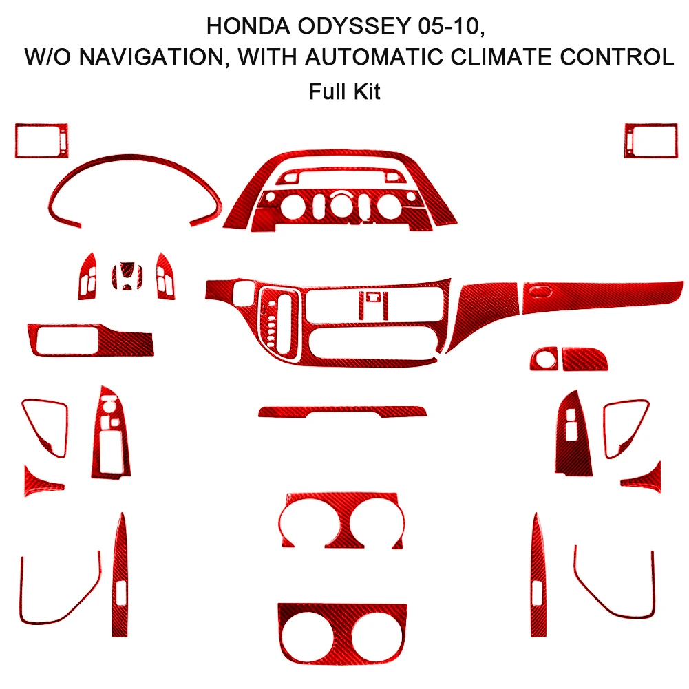 

Car Center Console CD Changer Radio Panel Carbon Fiber Sticker For Honda Odyssey 2005-2010 Interior Accessories