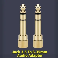 Universal 6.35mm to 3.5mm Audio Adapter Connector for Headphone and Audio Equipment (5pcs)