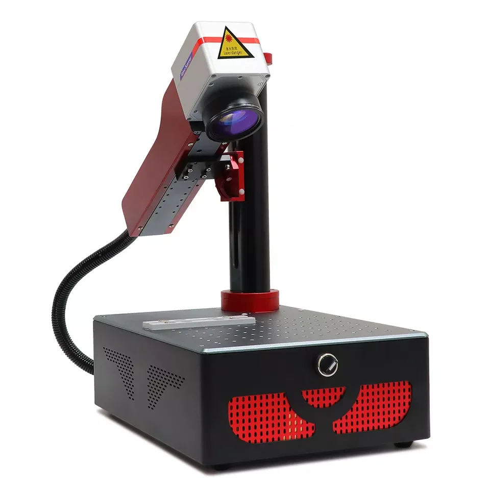 Laser Marking Machine For Stainless Steel 20W 30W Mini Portable Desktop Metal Plastic Jewelry Color MOPA Code Logo