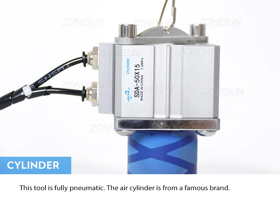 ZONESUN ZS-YGP1 Маленькая ручная машина для укупорки флаконов духов Распылитель Обжимной пресс-инструмент Необходимо использовать с воздушным компрессором