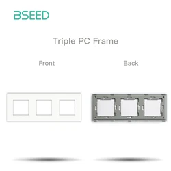 BSEED Multifunctional Wall Plate with USB Charging and TV/Satellite Interface - Triple Frame White
