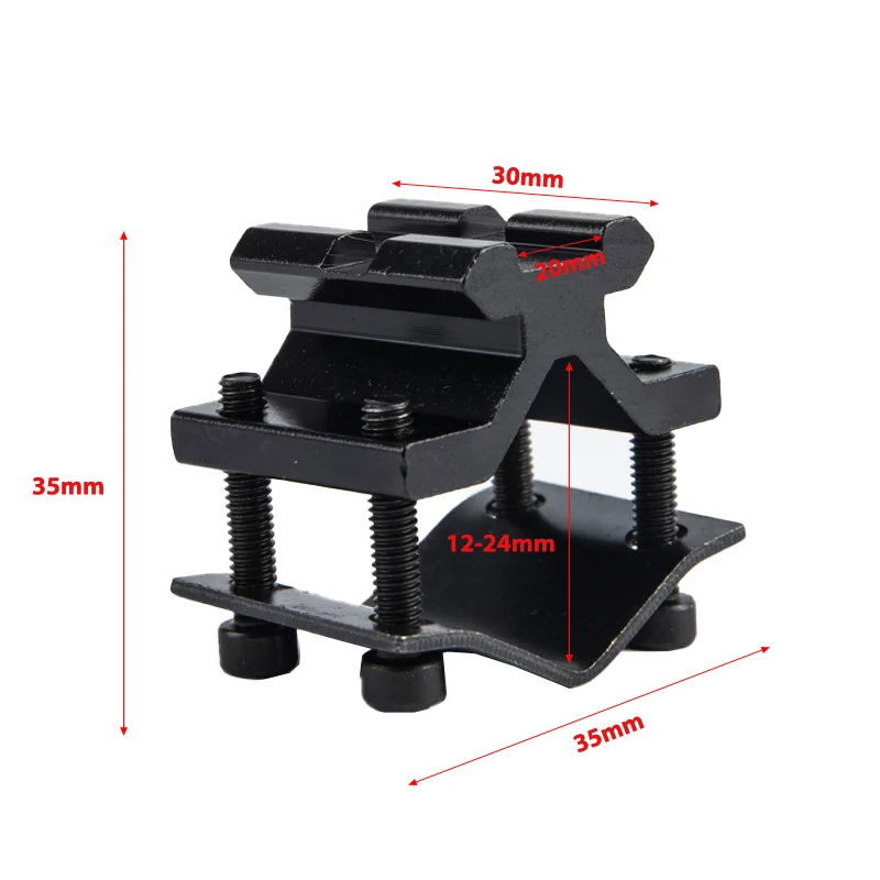 1PC Tactical Universal Adjustable Rail 20mm Picatinny Weaver Barrel Mount Adapter for Scope Flashlight Laser Replacements for Rifle Scope Mount Picatinny Riser Mount Picatinny Rail Accessories