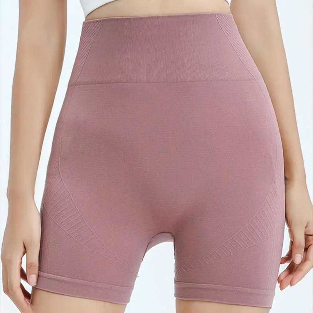 

Fitness Shorts Solid Color Short Pants Wide Waistband Workout Shorts Summer High Waist Hip Tight Yoga Shorts Activewear