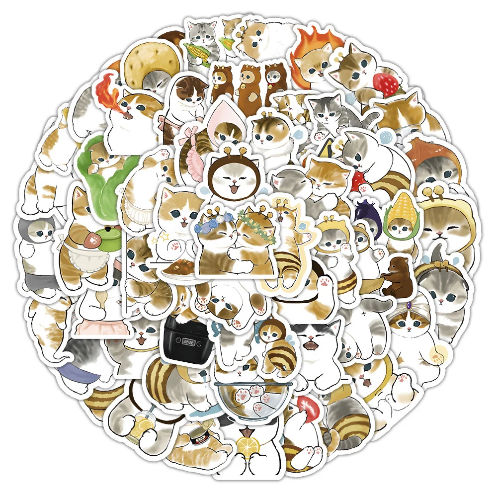 

10/30/50/100pcs Funny Cat MEME Animals Stickers Kawaii Girls Decals Toys DIY Luggage Motorcycle Laptop Cute Cartoon Sticker Pack