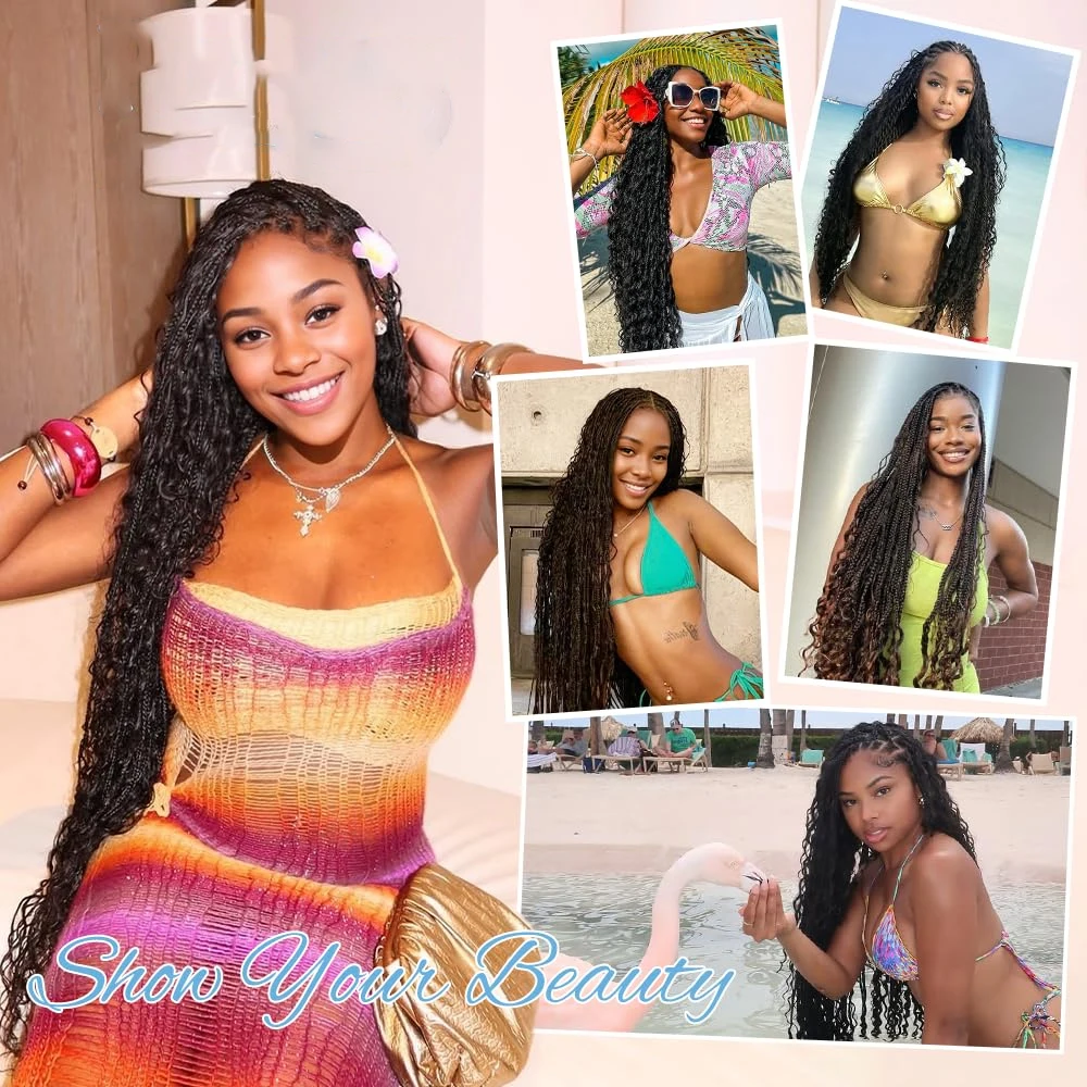 28 30 inch Deep Wave Boho Braids Bulk 55g/110g Human Hair Bulk Braiding Hair Extensions Brazilian Virgin Curly Hair for Braiding 5