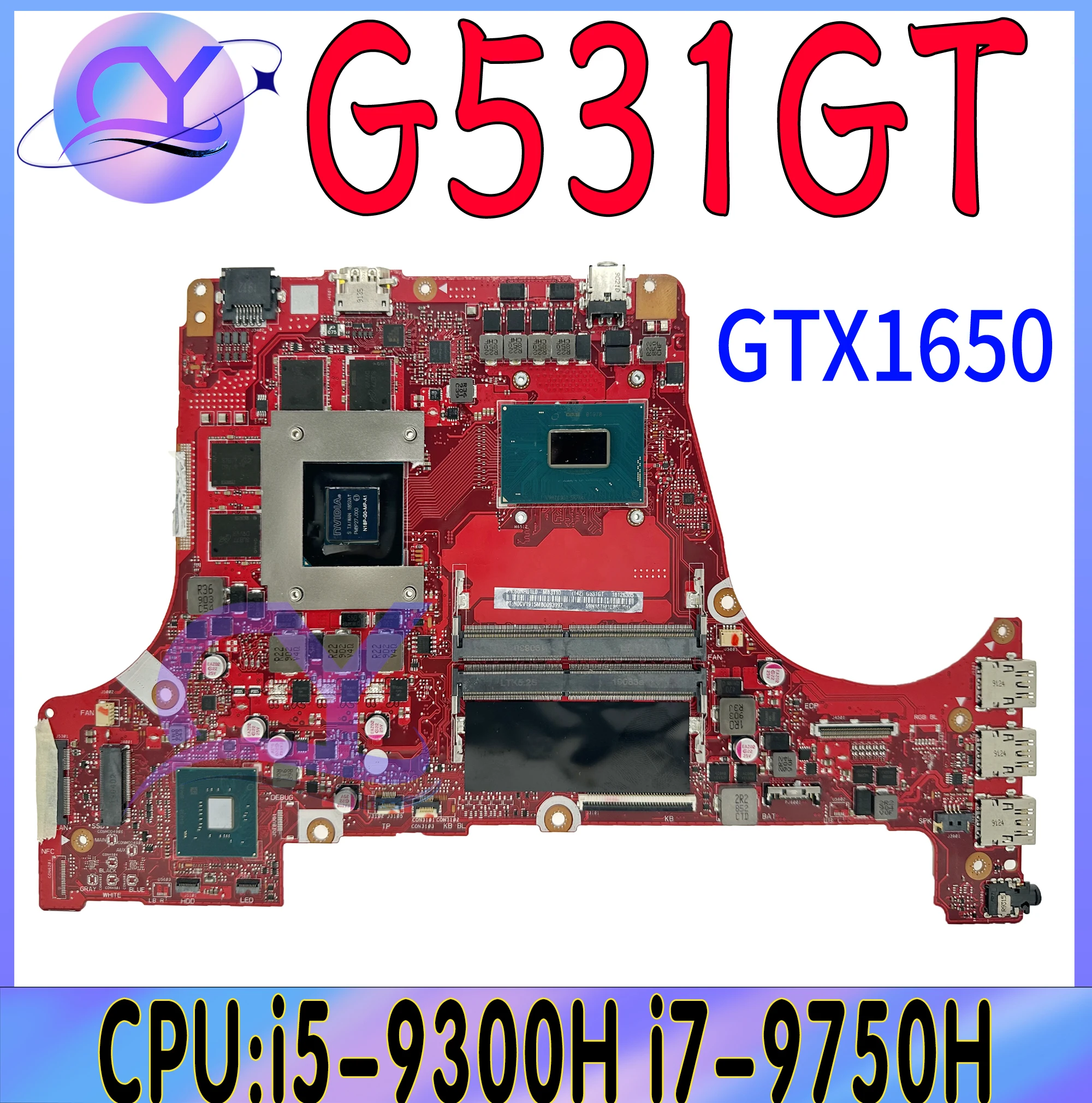 Asus Carte mère Intel Core I5-9300H pour PC G731GV, GL731GV, PX731GV