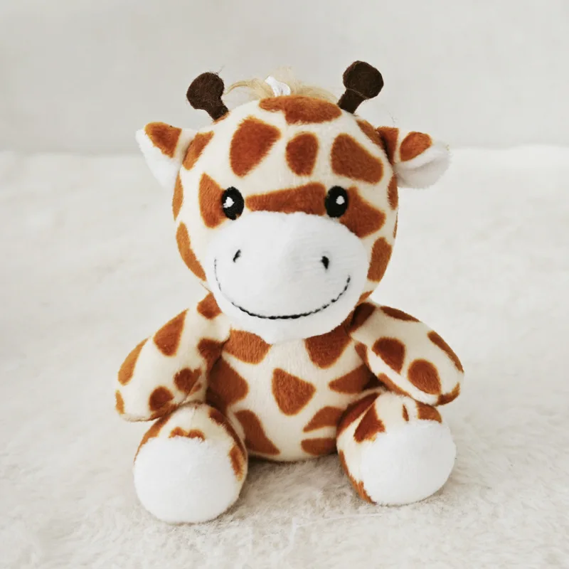 thumbnail image 1 of Mini Forest Animals Stuffed Plush Toy Sitting Lion Tiger Elephant Monkey Leopard Giraffe Doll Keychain For Kid Birthday Gifts, 1 of 5