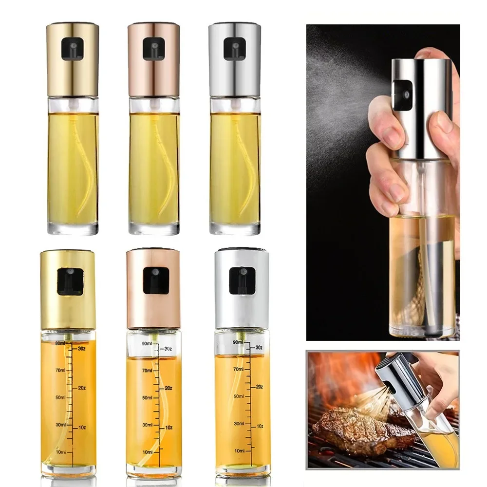 요리를위한 주방 오일 유리 펌프 분무기 100ml 올리브 오일 스프레이 샐러드 바..