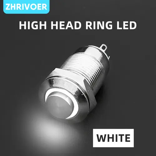 12mm Waterproof Metal Push Button Switch LED Light Momentary Locking Car Engine PC Power Switch 3V 5V 12V 24V 220V Ring Symbol - Image 11