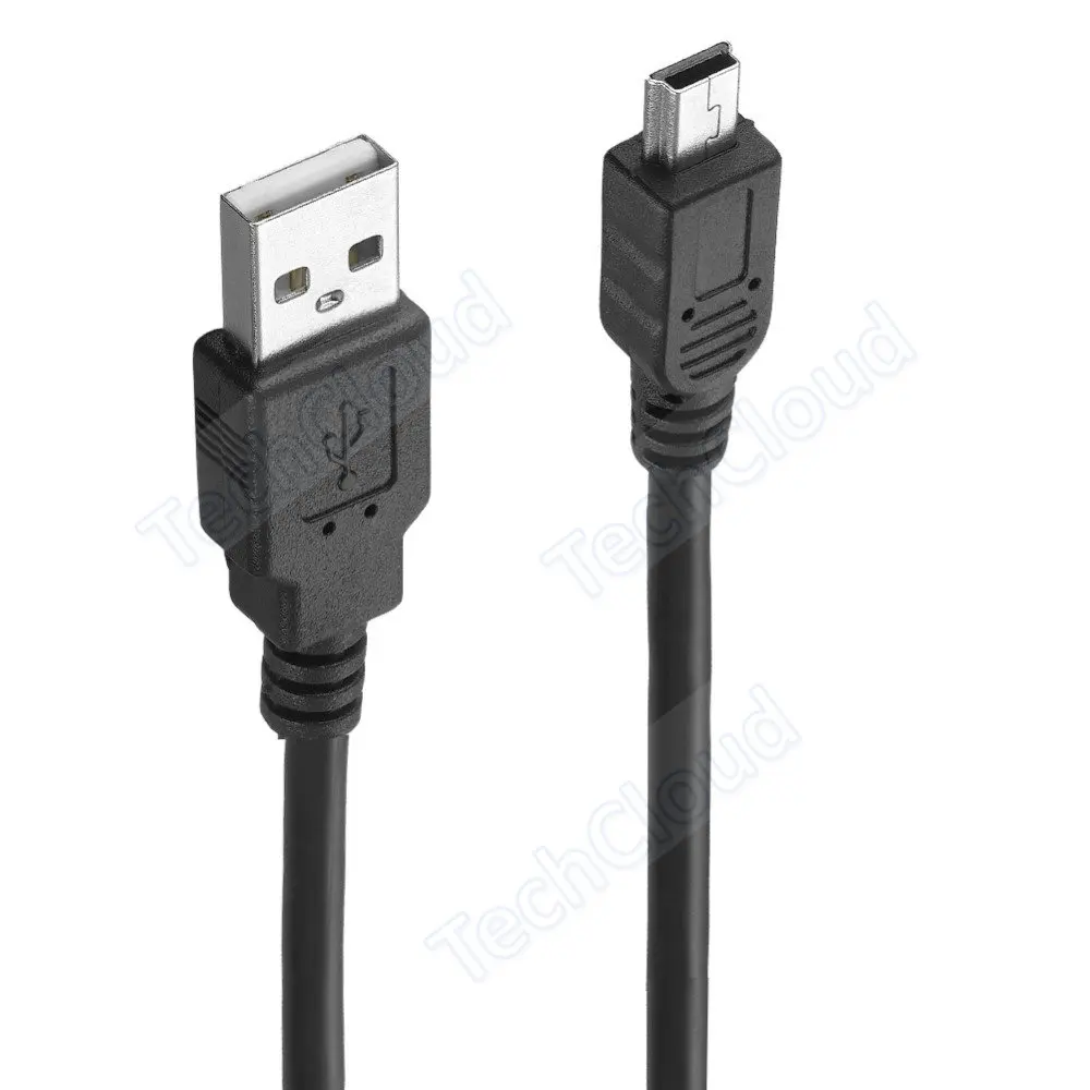 Durable USB 2.0 Type A to Mini 5P Cable with Enhanced Shielding - Multiple Lengths Available