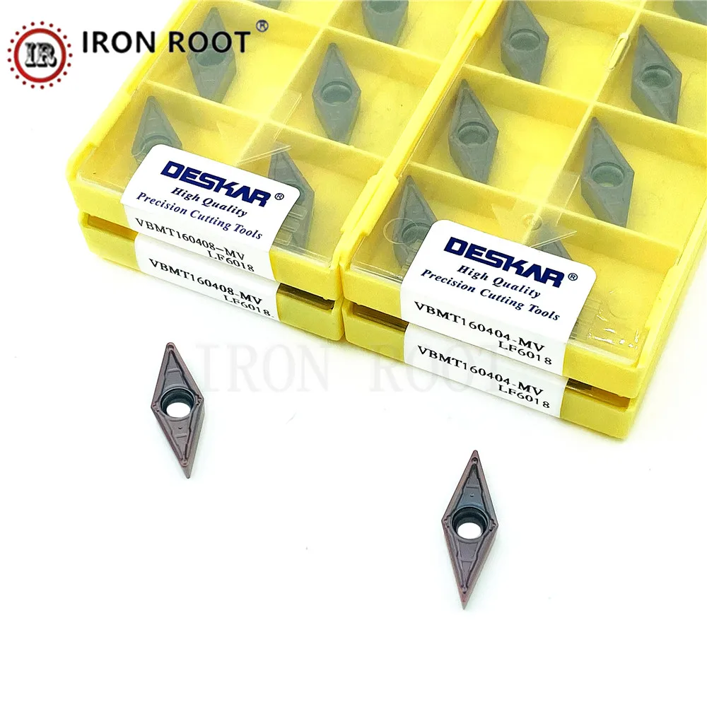 

DESKAR Turning Inserts VBMT10304,110308,160404,160408,-MV LF6018 CNC Metal Lathe Cutting Tools, Carbide Inserts for SVJBR/L Tool