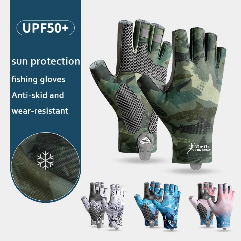 New SPF50 Fishing Gloves Women Men Hands Protection Gloves Ice Silk Outdoor  Breathable Sportswear Gloves Camping Hiking Hunting - AliExpress