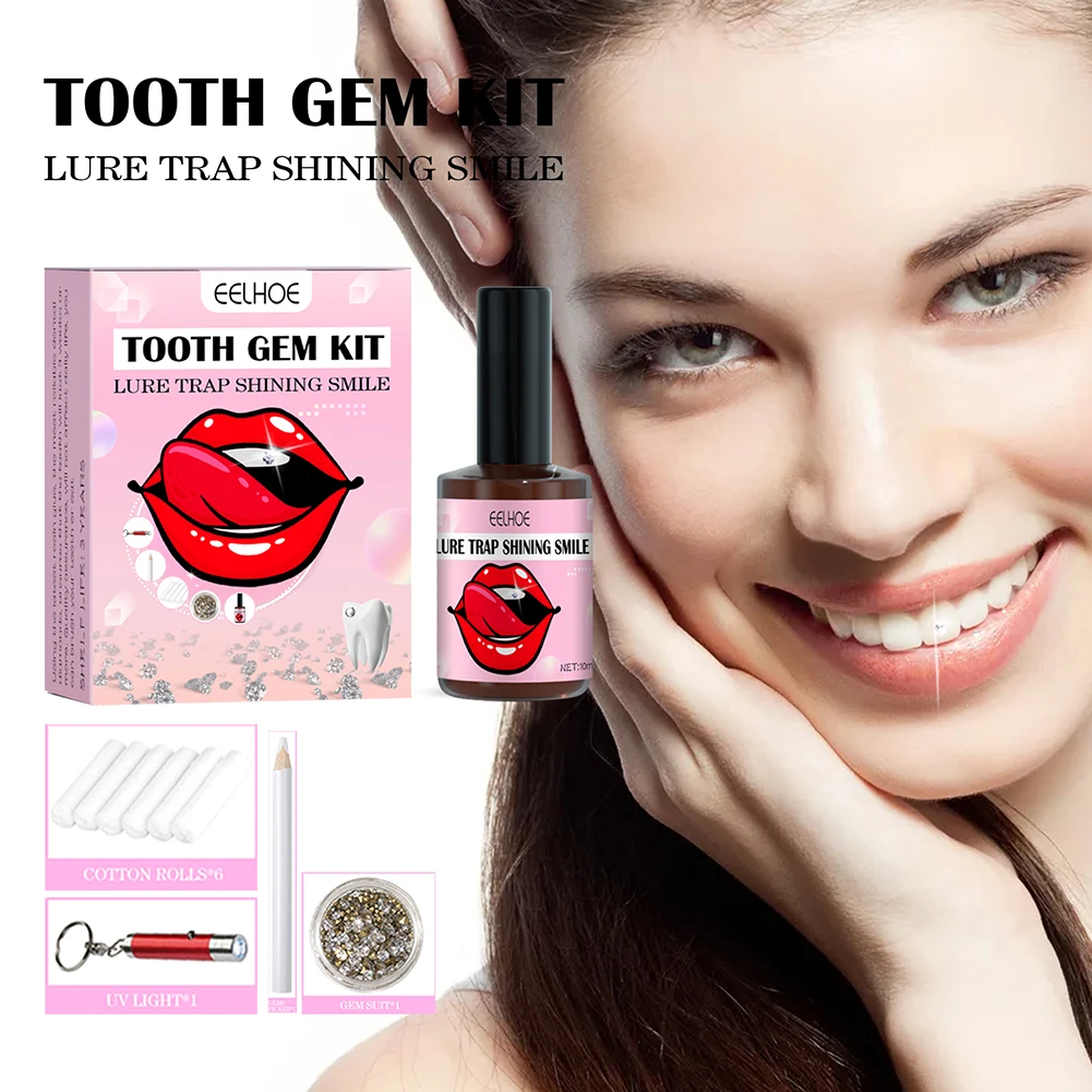Tooth Gem Set Easy to Remove Beautiful White Tooth Jewelry Sturdy and  Reliable Professional DIY Tooth