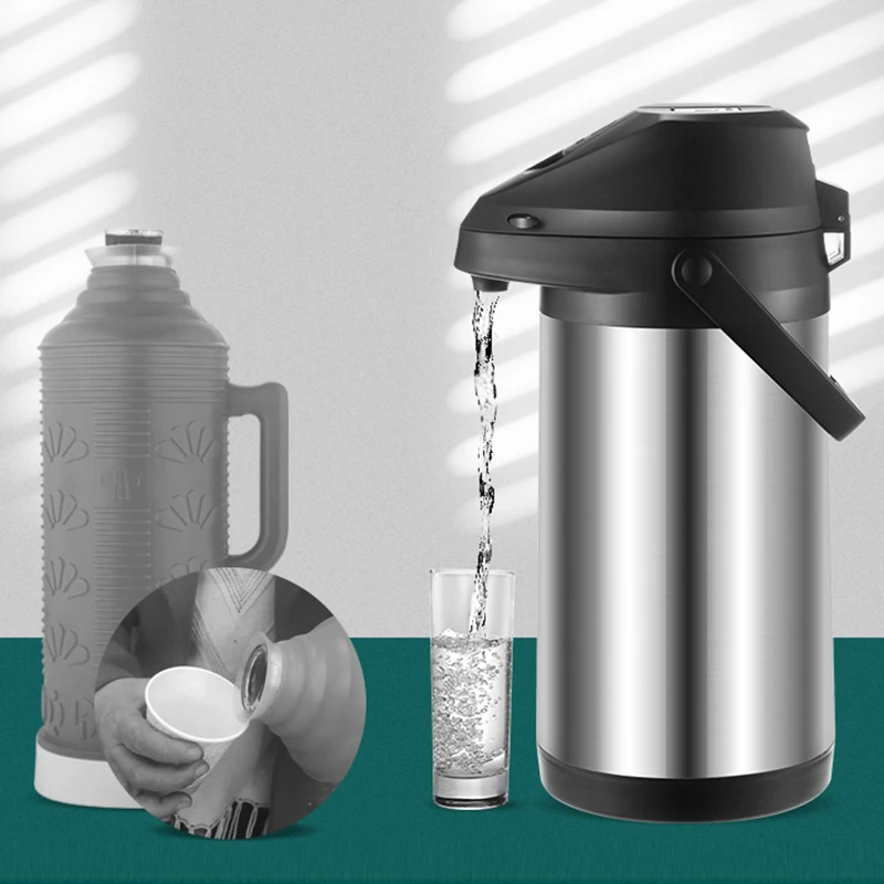 Stainless Steel Air Pressure Thermos Kettle Press-type Water
