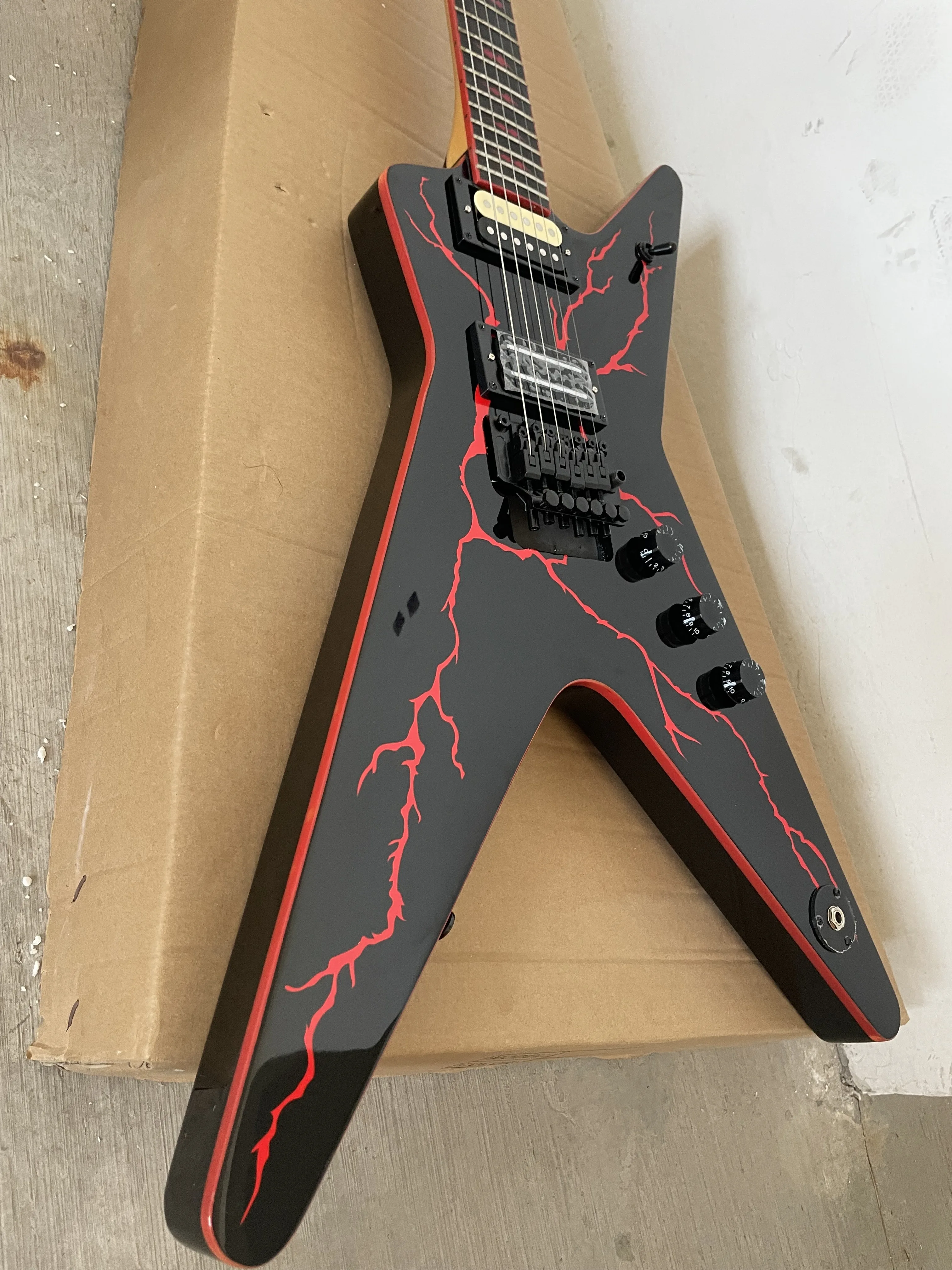 Dimebag Darrel ML Shaped Electric Guitar With Black Panel Red