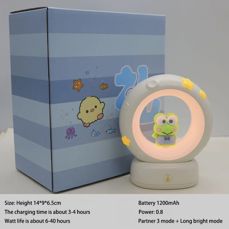 

Kawaii Sanrio Cinnamoroll Kuromi Keroppi настольная лампа спальня ночная версия простой прикроватный стол украшения Аниме Фигурка фестиваль подарок