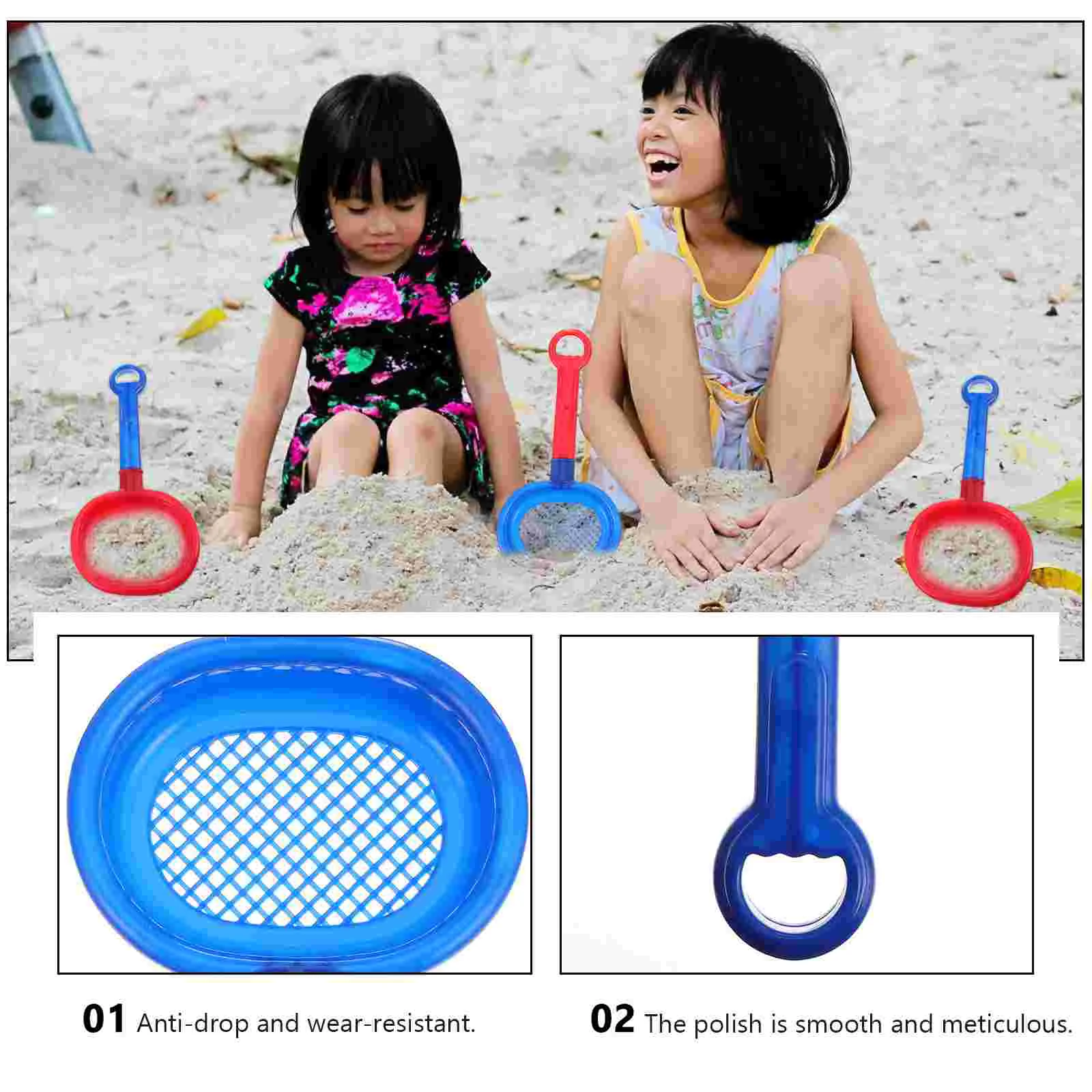 8 Pcs Sand Sifter Toy Shovels for Kids Beach The Educational Plaything Sieve 6