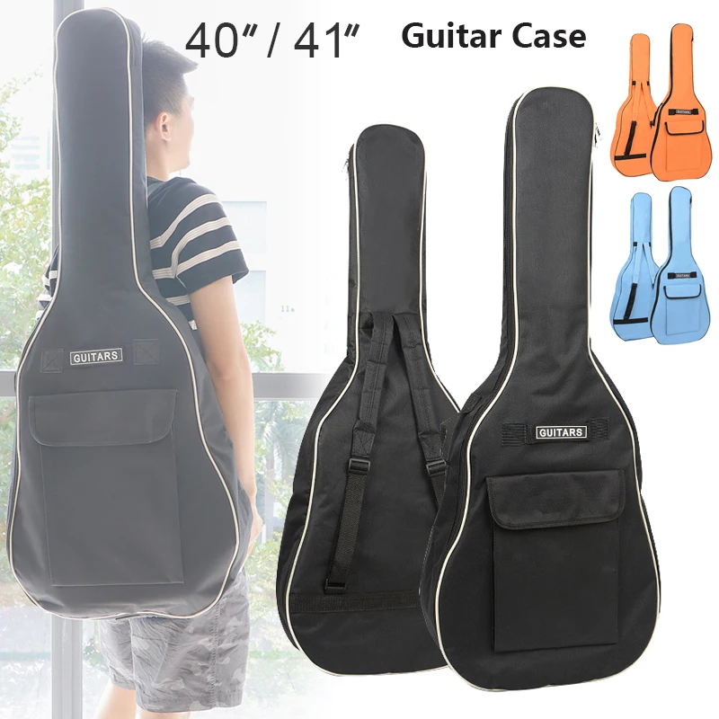 

40 / 41 Inch Guitar Bag Oxford Fabric Double Straps Padded Acoustic Electric Guitar Case Gig Bag Waterproof Soft Case