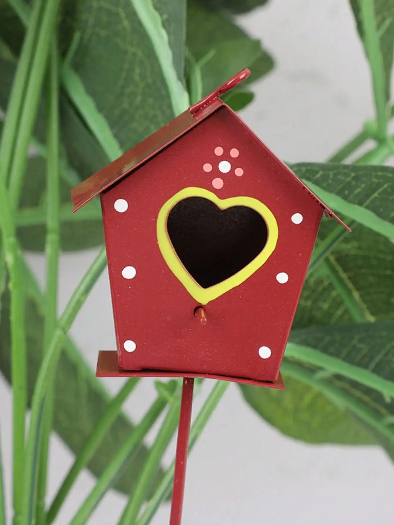1pc-Bird House Metal Garden Pillar Random Metal Spring Garden Decoration Pile Flower Pot Patio Decoration Yard garden art decor