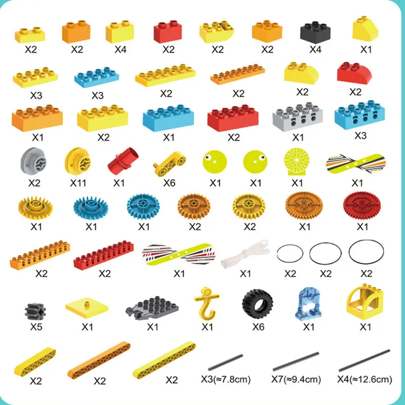 42 Shape Particle Big Gear Building Block Compatible lego Duplo