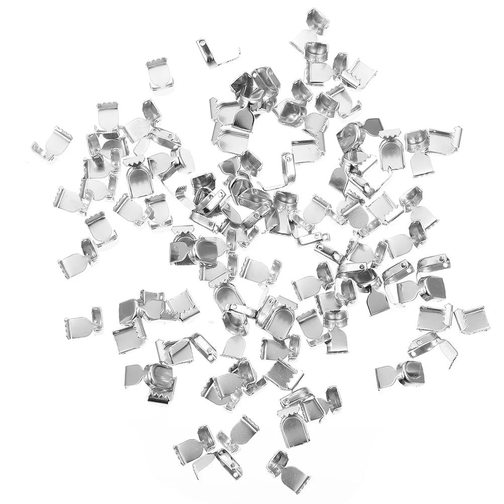 

100 шт. шнурки без завязок, шнурки для пряжки, застежки, аксессуары, металлические зажимы, шнурки для хвоста, беговая Обувь из нержавеющей стали